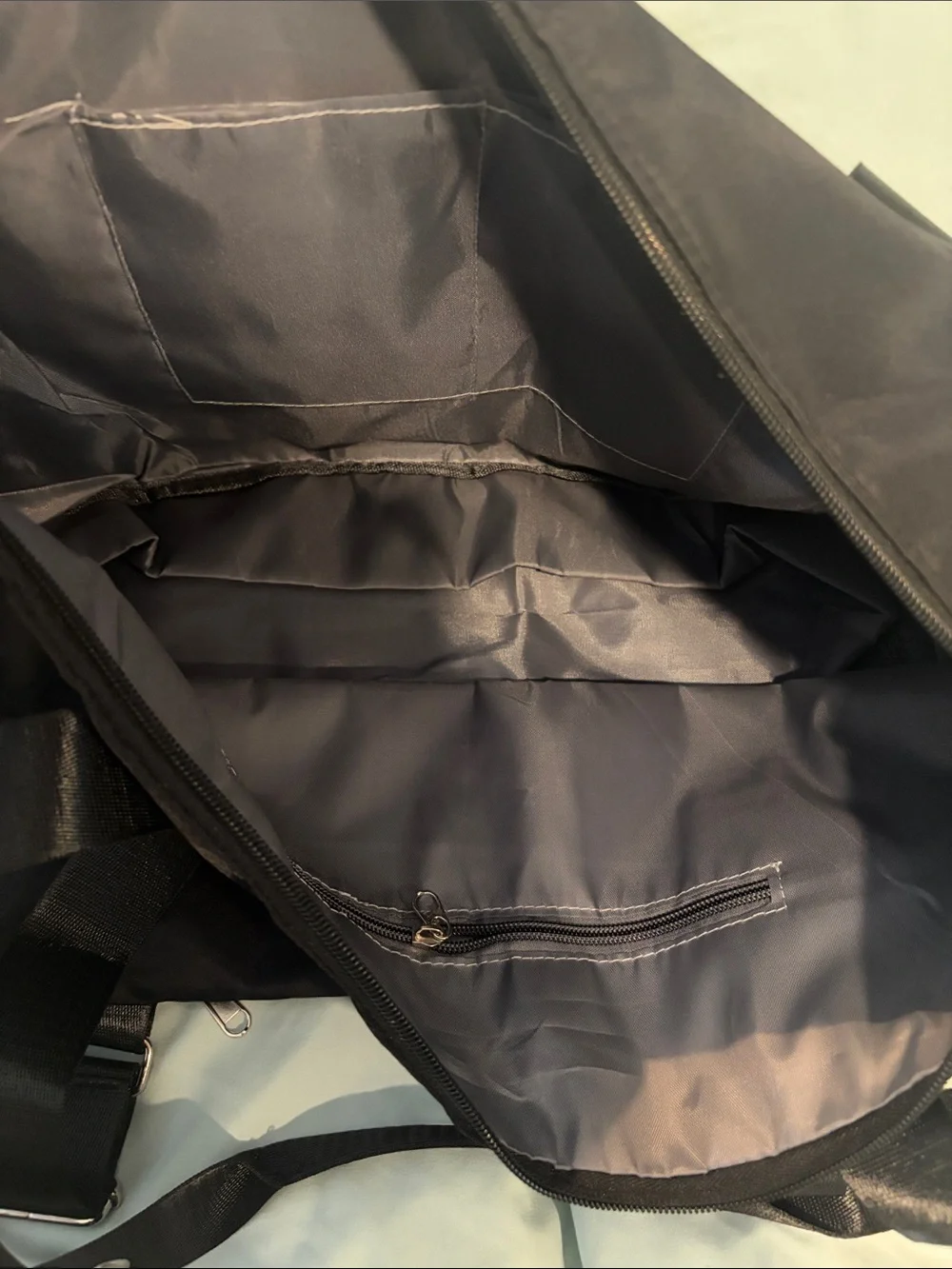 Black Men's Duffel Bag - Lightweight Travel & Gym Bag
